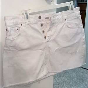 Zara White Jean Skirt